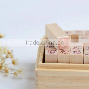 Factory Eco Friendly Personalized Kid Toy Wooden Stamp photo-6