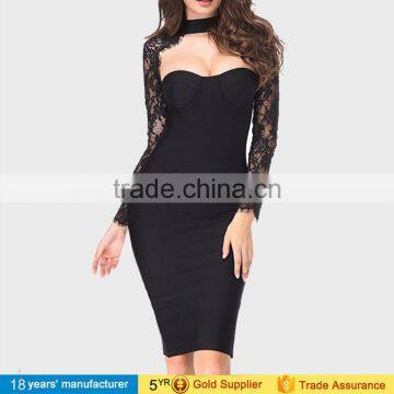 Cheap Bulk OEM Plus Size 3XL Bodycon Evening Dress Elegant Lace Cocktail Party Dresses for Women Sexy photo-2