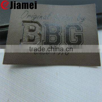 Premium Quality garment embossed pu leather label patch for jeans