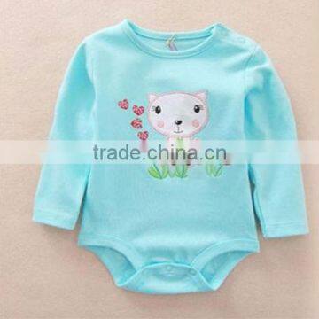 100% cotton puppy print baby girl rompers wholesale