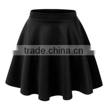 Womens Basic Versatile Stretchy Flared Skater Skirt