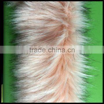 Soft Plush Fake Faux Jacqurd Tip Dyeing Imitation Fox Fur Costume Fabric photo-6