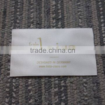 High quality customized satin printed label neck label