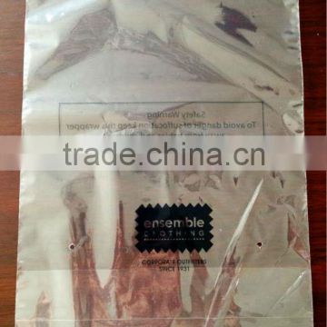 PP high clear shirt plastic bag with seal and guesset