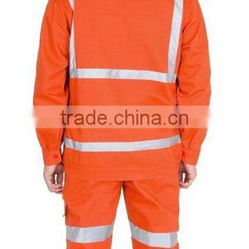 EN11612 100%cotton Flame Retardant Workwear T/C 65/35 Antistatic Garment,waterproof Oil Repellent Uniform photo-2