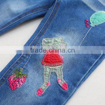 Embroidery Little Mouse Casual Denim Trousers Korean Children's Clothing Wholesale photo-5