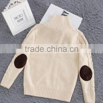 Wholesale Winter Thick Teens Turtle Neck Patches Elbow Sweaters photo-2