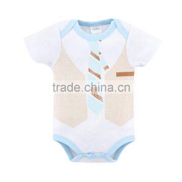 Gentleman Baby Clothes Cotton Short Sleeve Baby Rompers For Cute 2017