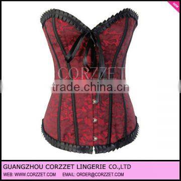 Wholesale new design fashion corset tops to wear out with Vara Bow Front