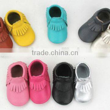 Wholesale Genuine Leather Shoes Baby Moccasins With Tassels photo-3