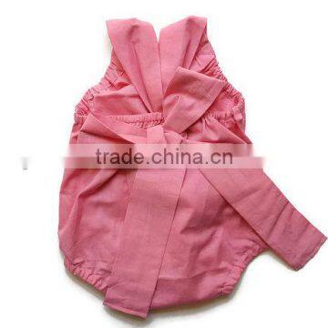 Wholesale Children Boutique Clothing Baby Soild Color Bodysuit Infant Girls Soft Casual Wear Rompers photo-2