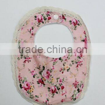 Popurlar Sale Cute child wear organic cotton clothing roundness floral baby bibs