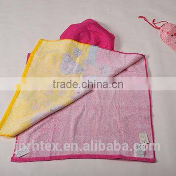Trade Assurance Ring Spun Cotton Screen Printing Velour Kids Poncho Hooded Beach Towel photo-3