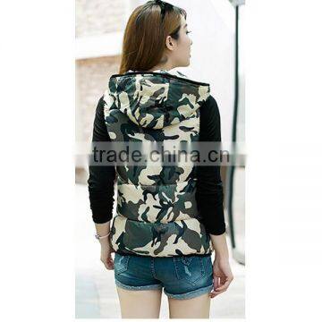 2015 New Fashion Customized Casual Printed Women Cotton Vest With Hoody,Down Parka photo-2