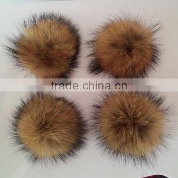 Raccoon Fur Pom Poms For Hat / Garment / Key Chain/Shoes photo-4