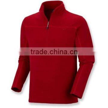 Custom made Hot selling polyester/fleece 1/4 zipper front jacket