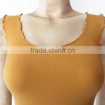 Plain Seamless Lady Fashion Nude Tank Top photo-4