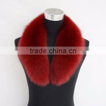 Myfur High Quality Real Whole Skin Red Fox Fur Accessories Collar For Down Jacket