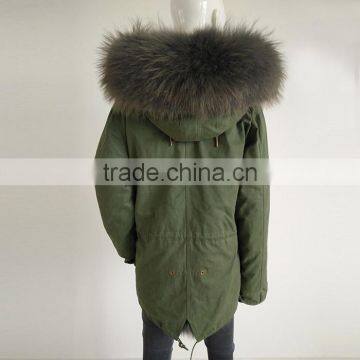 Myfur Winter Men's Fur Parka With Detachable Fur Lining and Raccoon Fur Hooded photo-4