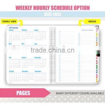 Greyboard Cover Spiral Planner Custom, Personal Diary Planner With Gold Corner photo-2