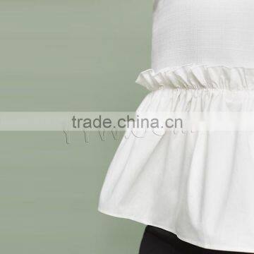 Polyester Camisole Backless Ruffles Solid White Size:XXL Sold By PC photo-3