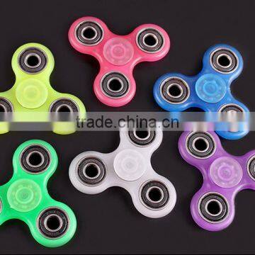 Fingertip Gyro Luminous Plate Finger Gyro Three Leaf Glowing Fingertip Spiral Adult Children Fluorescent Finger Helix photo-6
