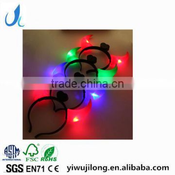 Halloween party colorful led Hair band lashing ox horns hair band