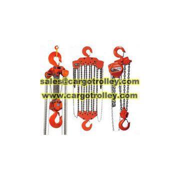 Chain pulley blocks price list and application