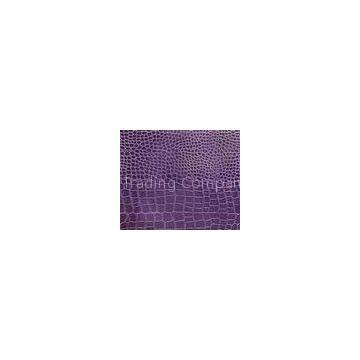 Purple Backing Woven Faux Leather Fabric For Handbags With 0.7 - 1.5mm Thickness