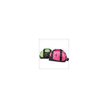 Ladies Wasabi / Pink Front Zippered Pocket Personalized Sports Bag Side Grab Handle