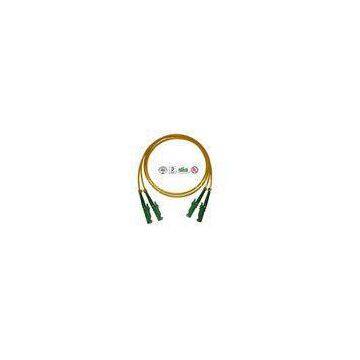 0.9mm PVC E2000 Fiber Optic Patch Cables Single Mode Double Cores