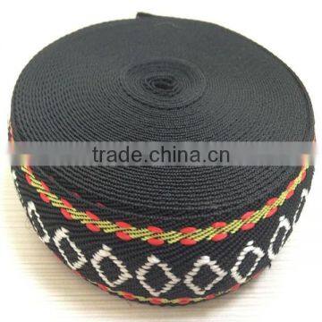 custom fashion jacquard logo webbing