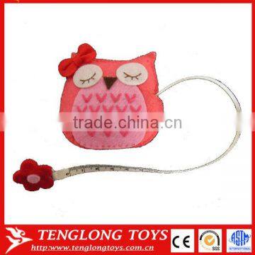 Funny animal shaped owl plush measuring tape