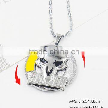 Hot Game Overwatch Reaper Rotatable Pendant Anime Necklace 5.5*3.8CM