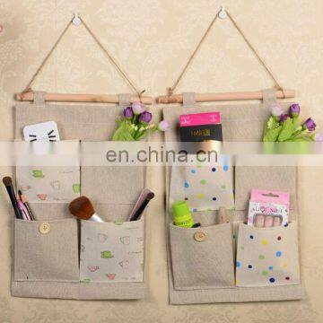 Vintage Jute Wall Hanging Storage Organizers Household Supplies Cleaning Pocket