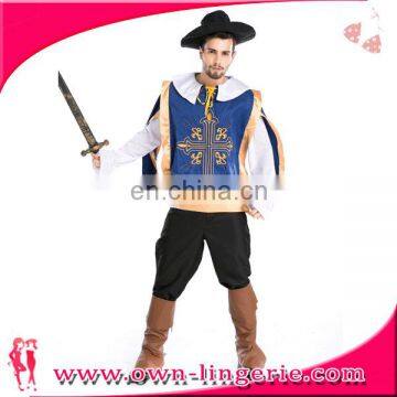 Cosplay Halloween MAN Clothes Gladiator Warrior Prince Roman Spartan Fancy Dress Costume With Cape