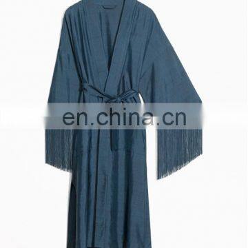 Hot Sale Fringe Silk Robes Kimono For Women photo-6