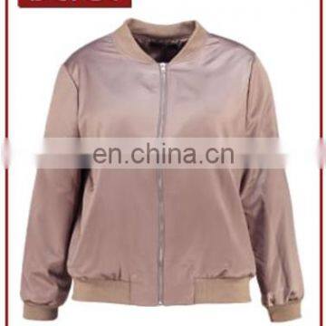 Women Custom Satin Plain Bomber Jacket Wholesale