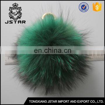 Factory wholesale 19cm plush fur pompom ball keyring / keychain