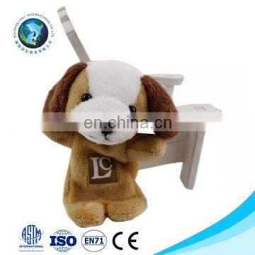 2015 Top selling customized cute cheap soft dog toy plush finger puppet