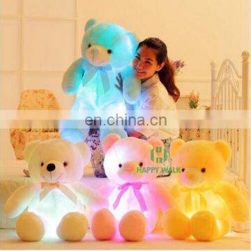 HI CE best selling custom valentine gift led light up teddy bear plush toys