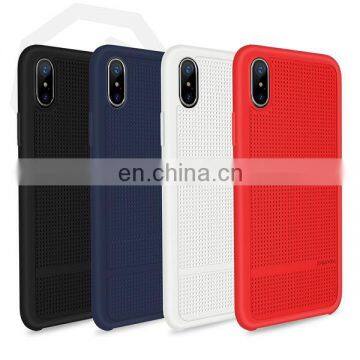 Ponch Series Liquid Silicone Coated PC Back Cover Case for IPhone X - Red photo-4