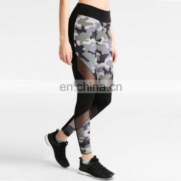 women camouflage tights custom logo fitness mesh yoga pants workout leggings active wear