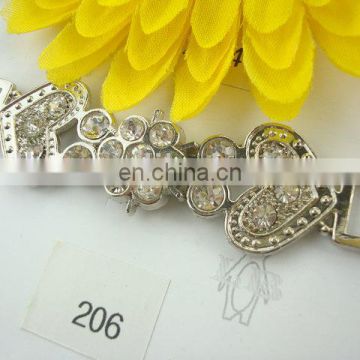 wolesale metal slider buckle with high quality rhinestone