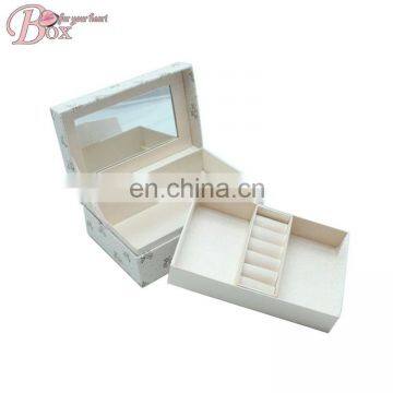 Bulk Buy Mirror Decorative White for Flowers Jewelry Ring Box