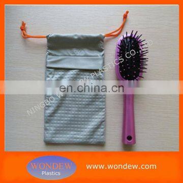 Popular plastic children hair brush in micro-fiber bag for promotion