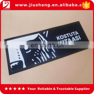 square anti slip print rubber bar spill mat