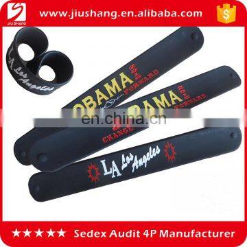 Wholesale Custom Personalized Logo Printed Wristband Silicone Slap Bracelet