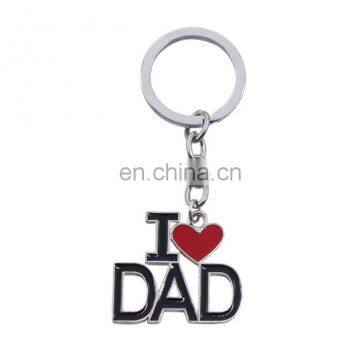 Wholesale Cheap Stock Type Enamel Style Creative Mother's Day Father's Day Gift Metal I Love Papa Keychain I Love MAMA Keychain photo-3