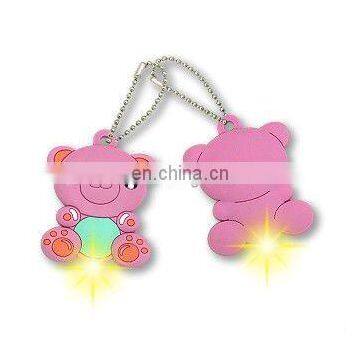 Flashing LED PVC Keychain